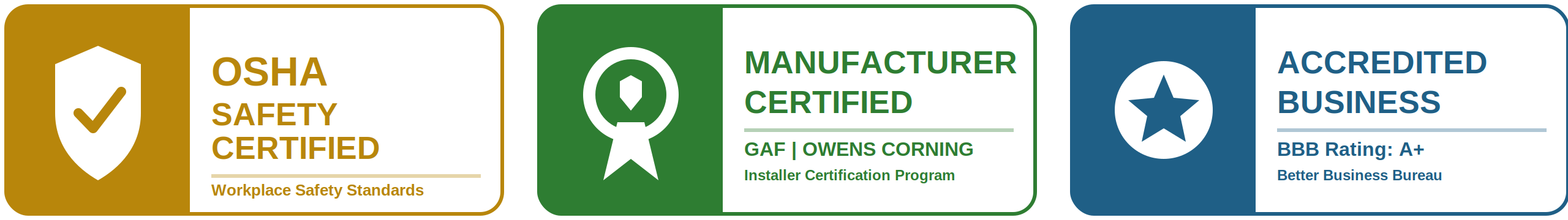 ICONTRAX OSHA, Manufacturer Certified and BBB seals